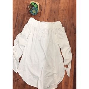 NWOT strapless white top